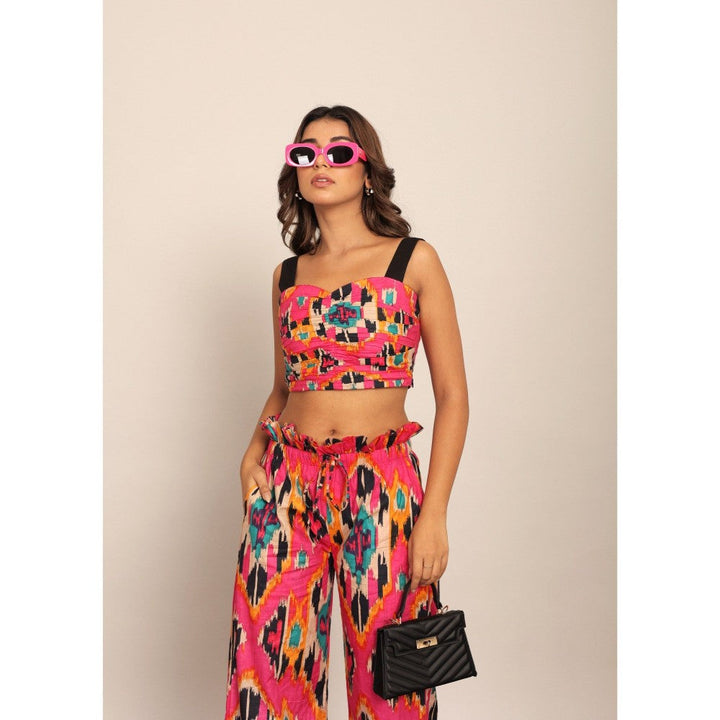 Kaori By Shreya Multi-Color Western Bust Fitted Crop Top