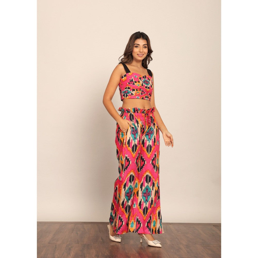 Kaori By Shreya Multi-Color Western Bust Fitted Crop Top