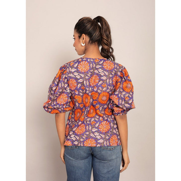 Kaori By Shreya Multi-Color Floral Cotton Summer Top