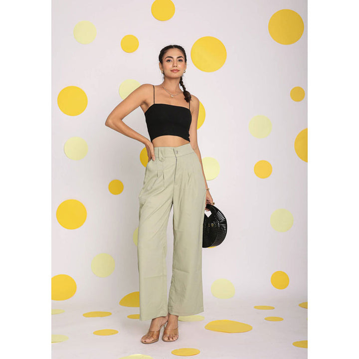 Kaori By Shreya Mint Green Casual Lycratwill Korean Pants