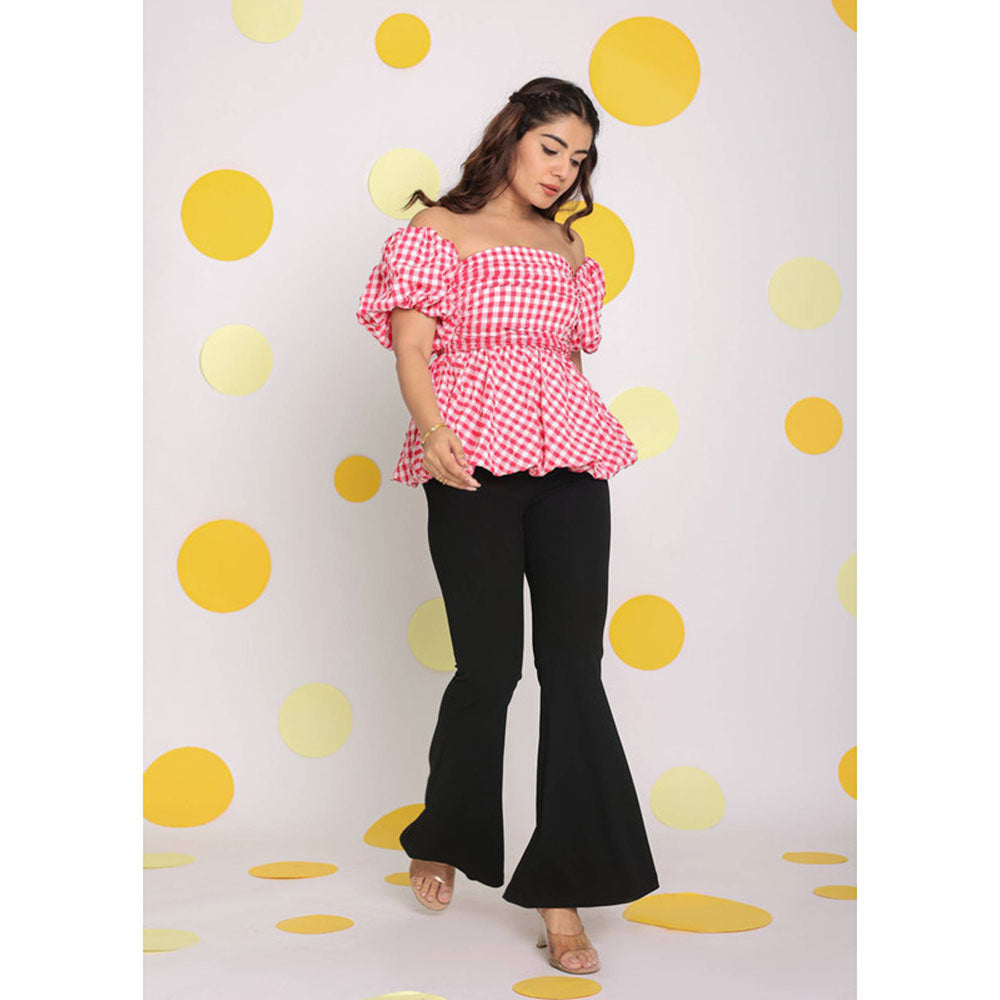 Kaori By Shreya White & Pink 3 Way Styling Top with Detachable Sleeves