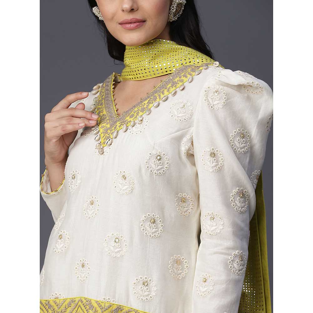 Arpita Sulakshana Yellow Boota Suit (Set of 3)