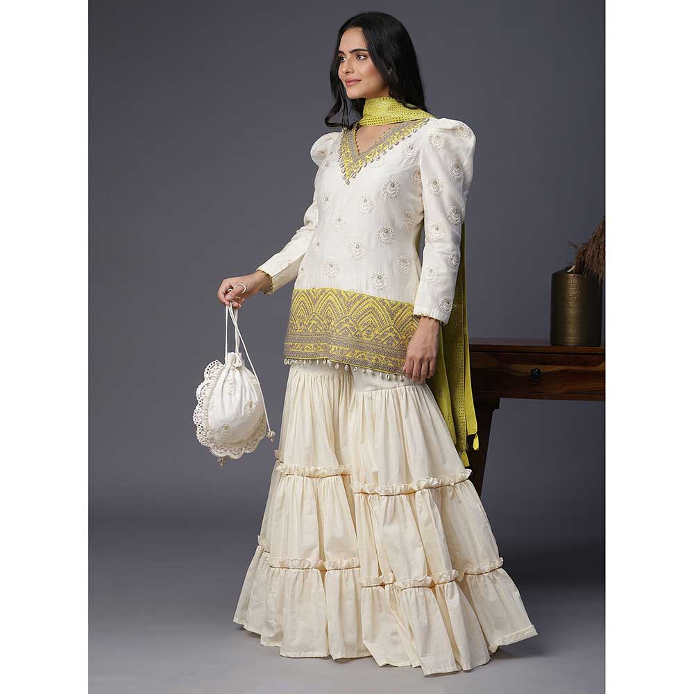 Arpita Sulakshana Yellow Boota Suit (Set of 3)