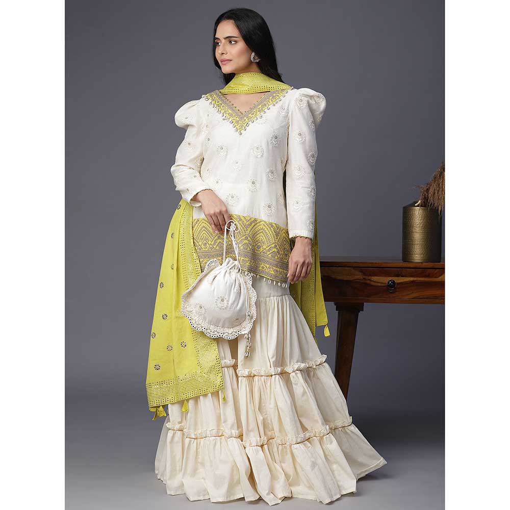 Arpita Sulakshana Yellow Boota Suit (Set of 3)