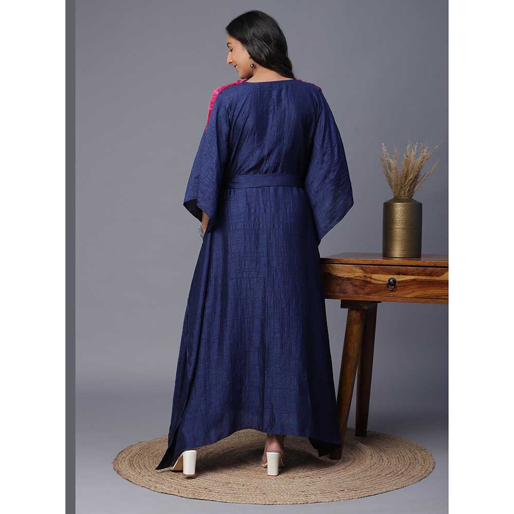 Arpita Sulakshana Navy Blue Goggle Hand painted Blue Kaftan