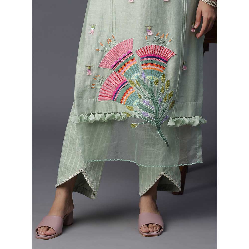 Arpita Sulakshana Kali Hand painted Suit (Set of 3)