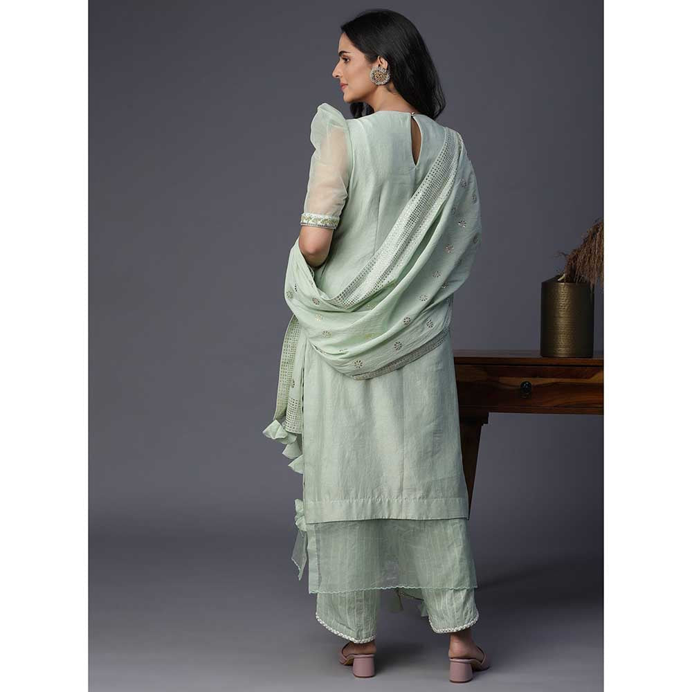 Arpita Sulakshana Kali Hand painted Suit (Set of 3)