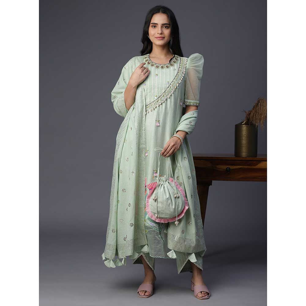 Arpita Sulakshana Kali Hand painted Suit (Set of 3)