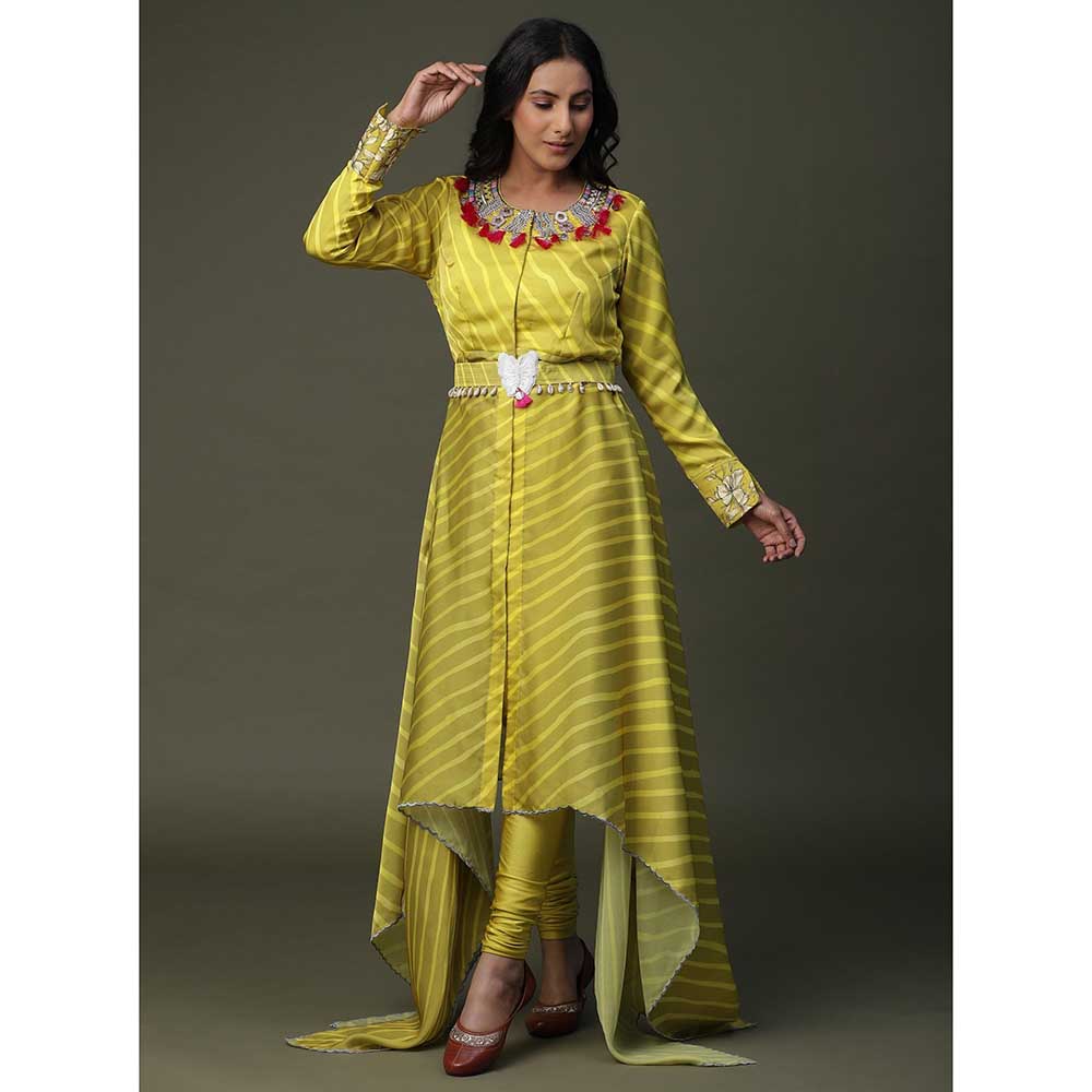 Arpita Sulakshana Yellow Stripe Hander chief Indo (Set of 3)