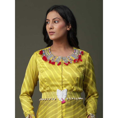 Arpita Sulakshana Yellow Stripe Hander chief Indo (Set of 3)