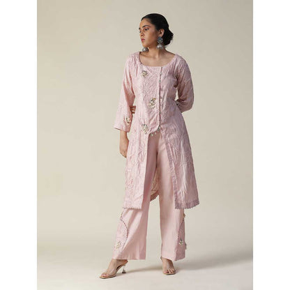 Arpita Sulakshana Pastel Pink Embroidered Kurta (Set of 3)