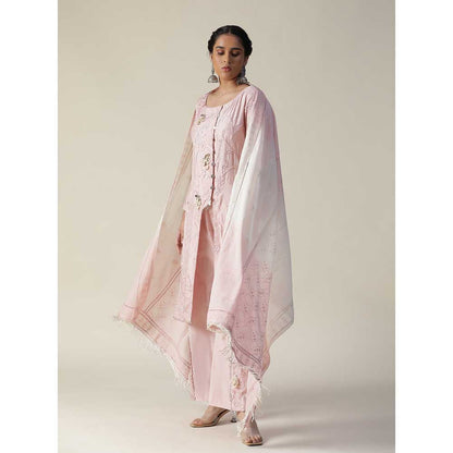 Arpita Sulakshana Pastel Pink Embroidered Kurta (Set of 3)