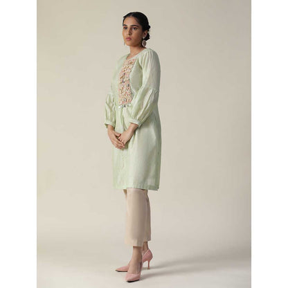 Arpita Sulakshana Pistachio Green Scoop Kurta (Set of 2)