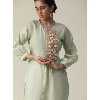 Arpita Sulakshana Pistachio Green Scoop Kurta (Set of 2)