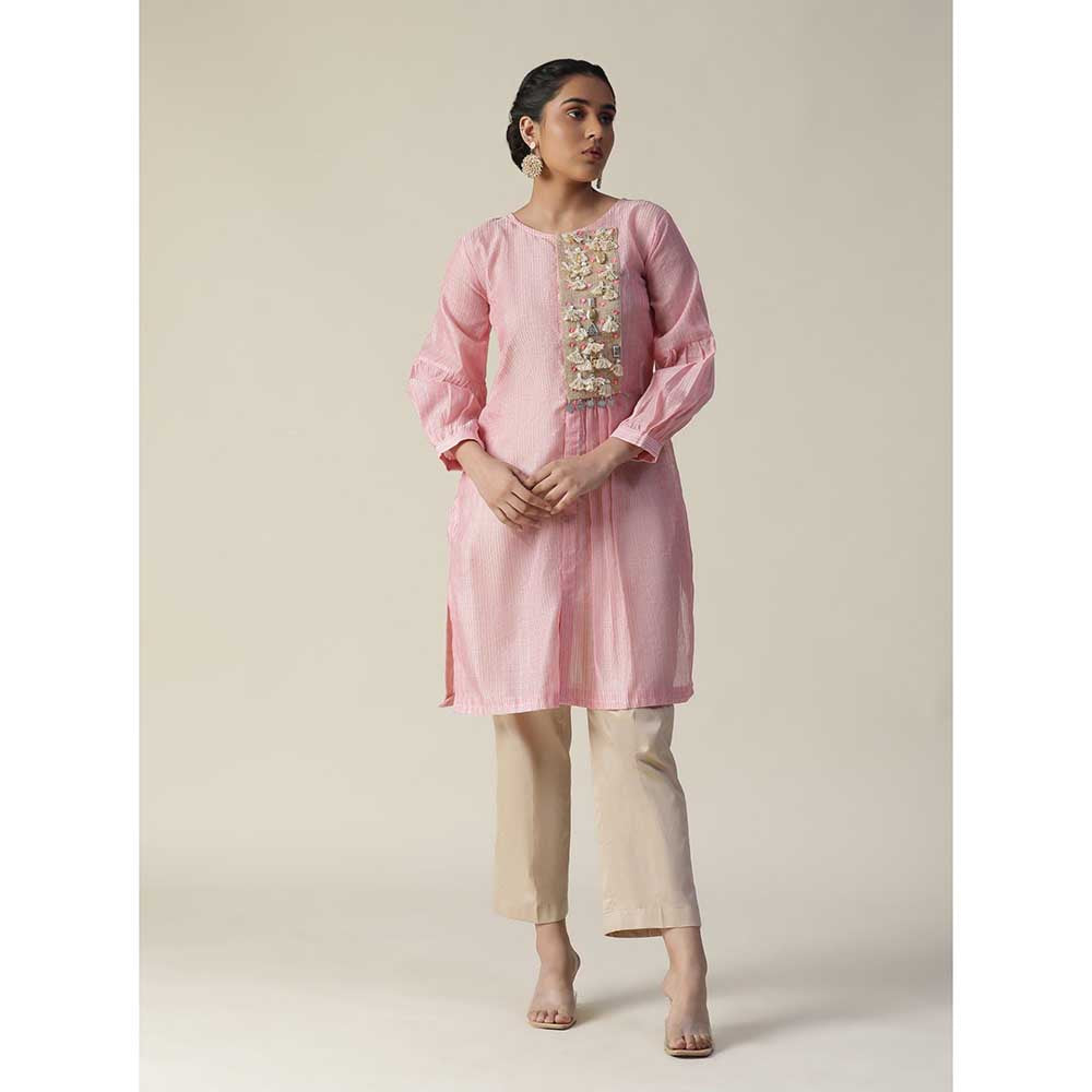 Arpita Sulakshana Pink Cotton Candy Kurta (Set of 2)
