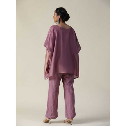 Arpita Sulakshana Rosy Mauve Embroidered Short Kaftan (Set of 2)