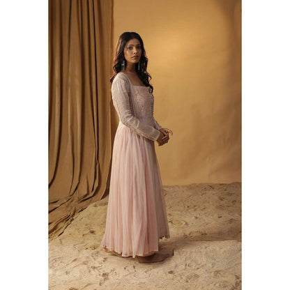 Arpita Sulakshana Pink Dress with Jacket (Set of 2)