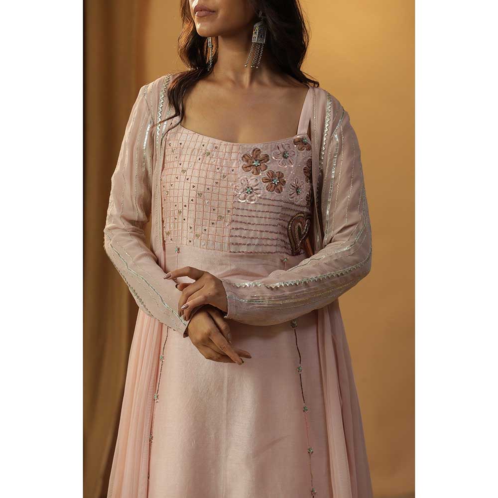 Arpita Sulakshana Pink Dress with Jacket (Set of 2)