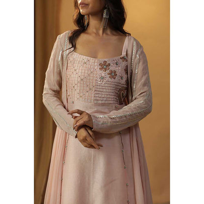 Arpita Sulakshana Pink Dress with Jacket (Set of 2)