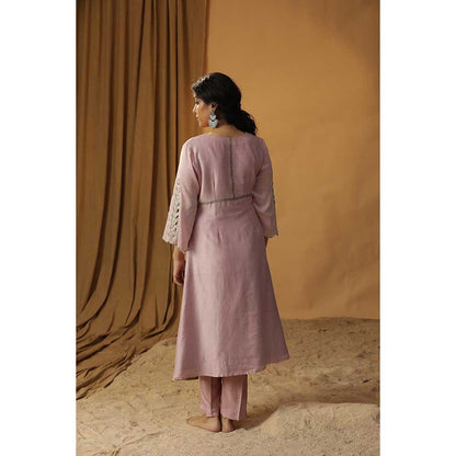 Arpita Sulakshana Baby Lavender Chanderi Silk Suit (Set of 3)