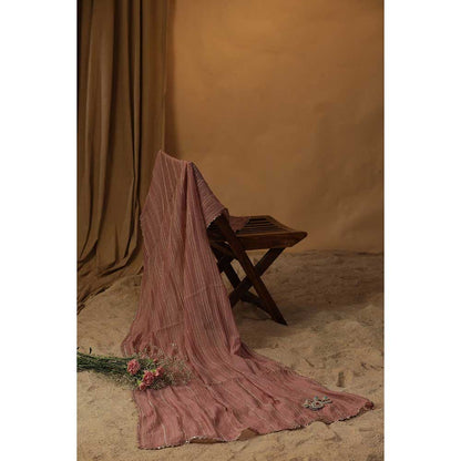 Arpita Sulakshana Pink Pyaazi Embroidered Suit (Set of 3)