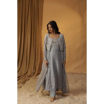 Arpita Sulakshana Purple Dress with Jacket (Set of 2)