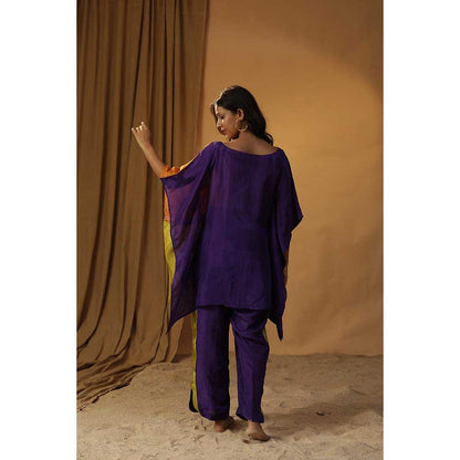 Arpita Sulakshana Multi-Color Floral Block Print Kaftan with Pant (Set of 2)