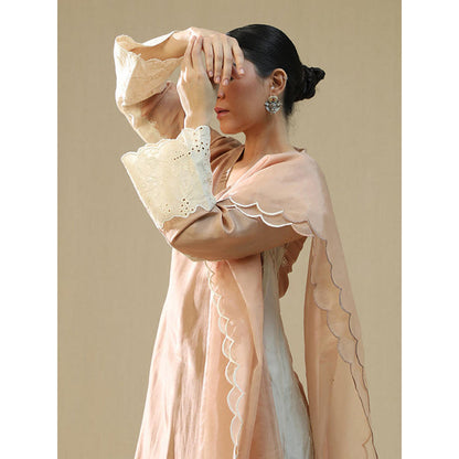 Arpita Sulakshana Rose Gold Hand Painted Kurta Set