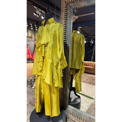 Arpita Sulakshana Skpr-04 Yellow Hand Painted Kurta with Pants