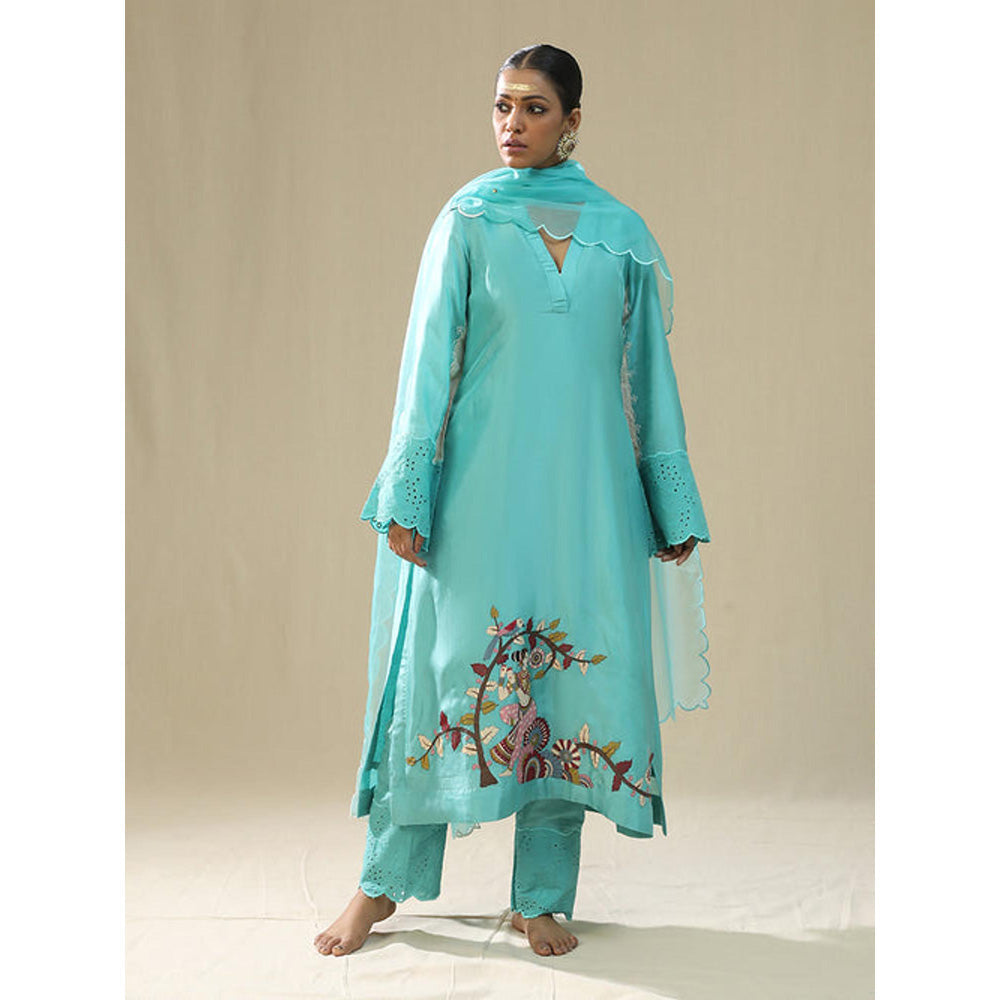 Arpita Sulakshana Green Butterfly Block Print Co-Ord Set