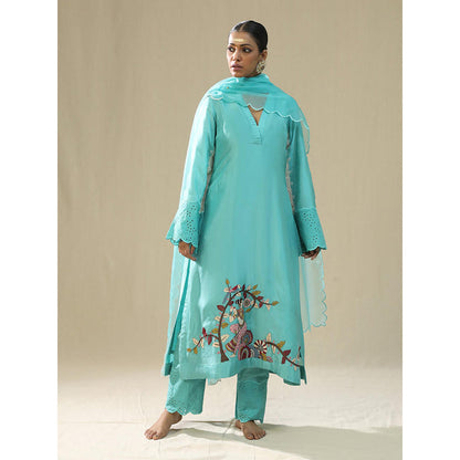 Arpita Sulakshana Green Butterfly Block Print Co-Ord Set