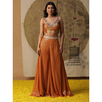 Arpita Sulakshana Apricot Cape Co-Ord Set