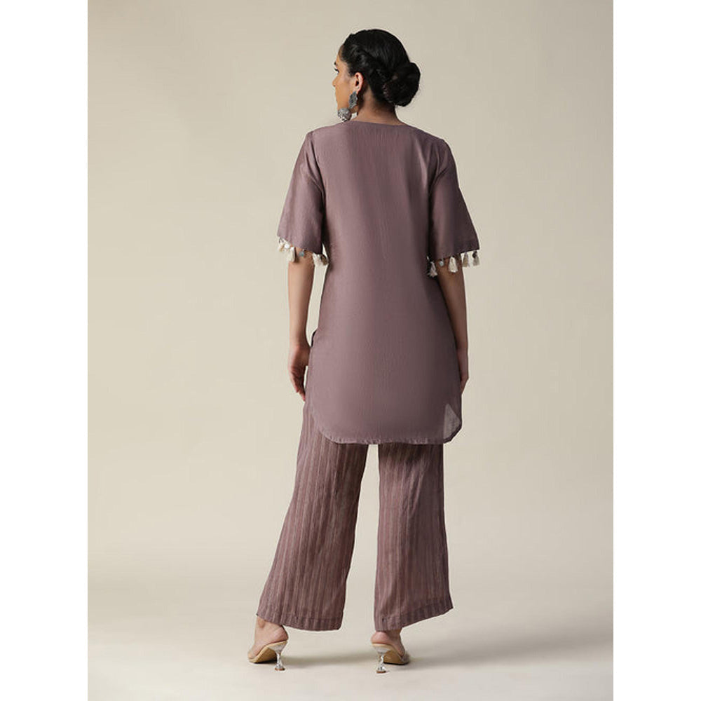 Arpita Sulakshana Deep Taupe Hand Painted Co-Ord Set