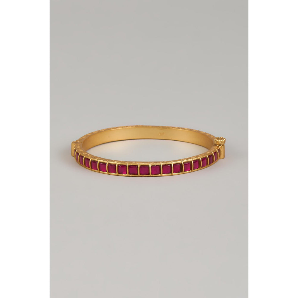 KARISA DESIGNS Giza Red Kundan Bangle