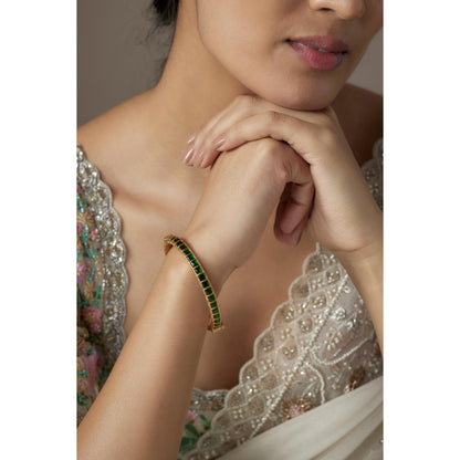 KARISA DESIGNS Giza Green Kundan Bangle