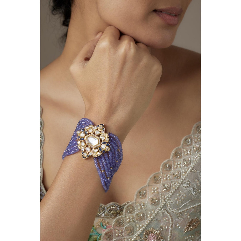 KARISA DESIGNS Teej Blue Moissanite Bracelet