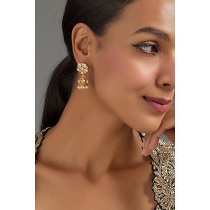 KARISA DESIGNS Chandrika Moissanite Jhumkas