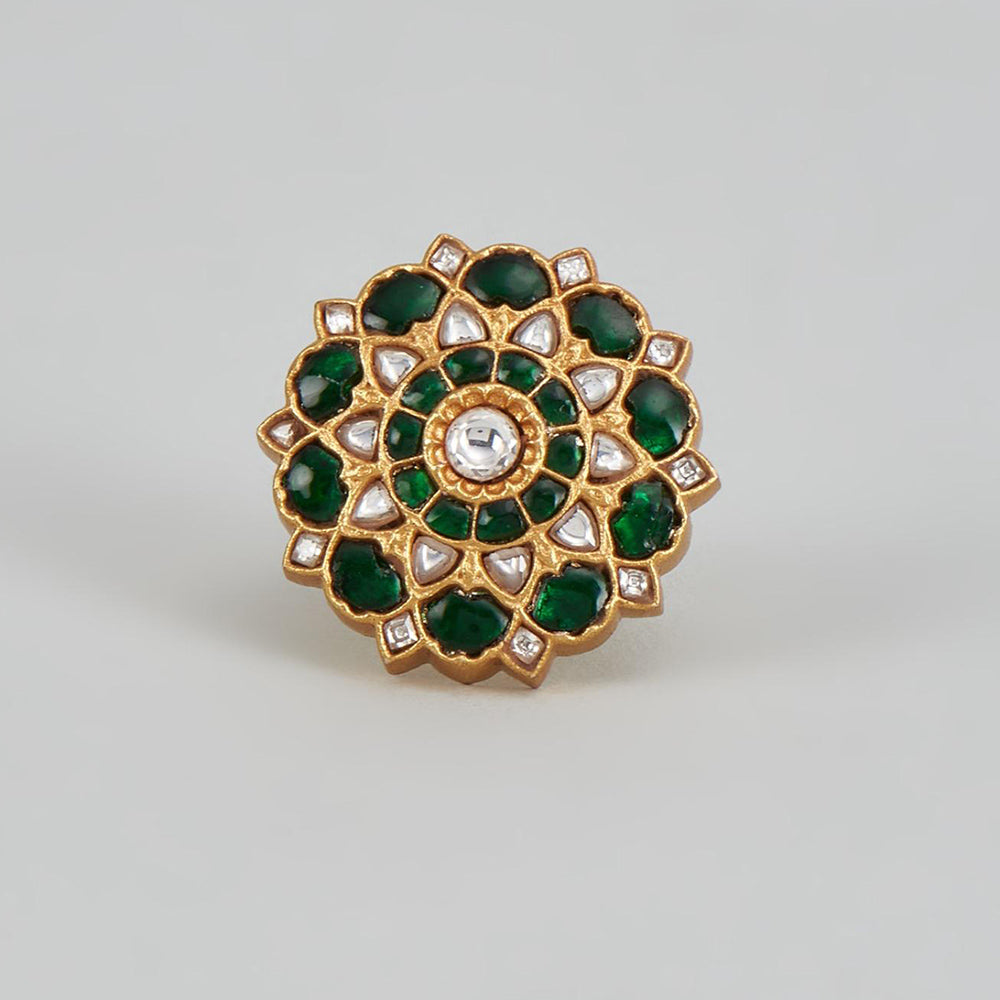 KARISA DESIGNS Phool Kundan Ring