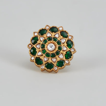 KARISA DESIGNS Phool Kundan Ring