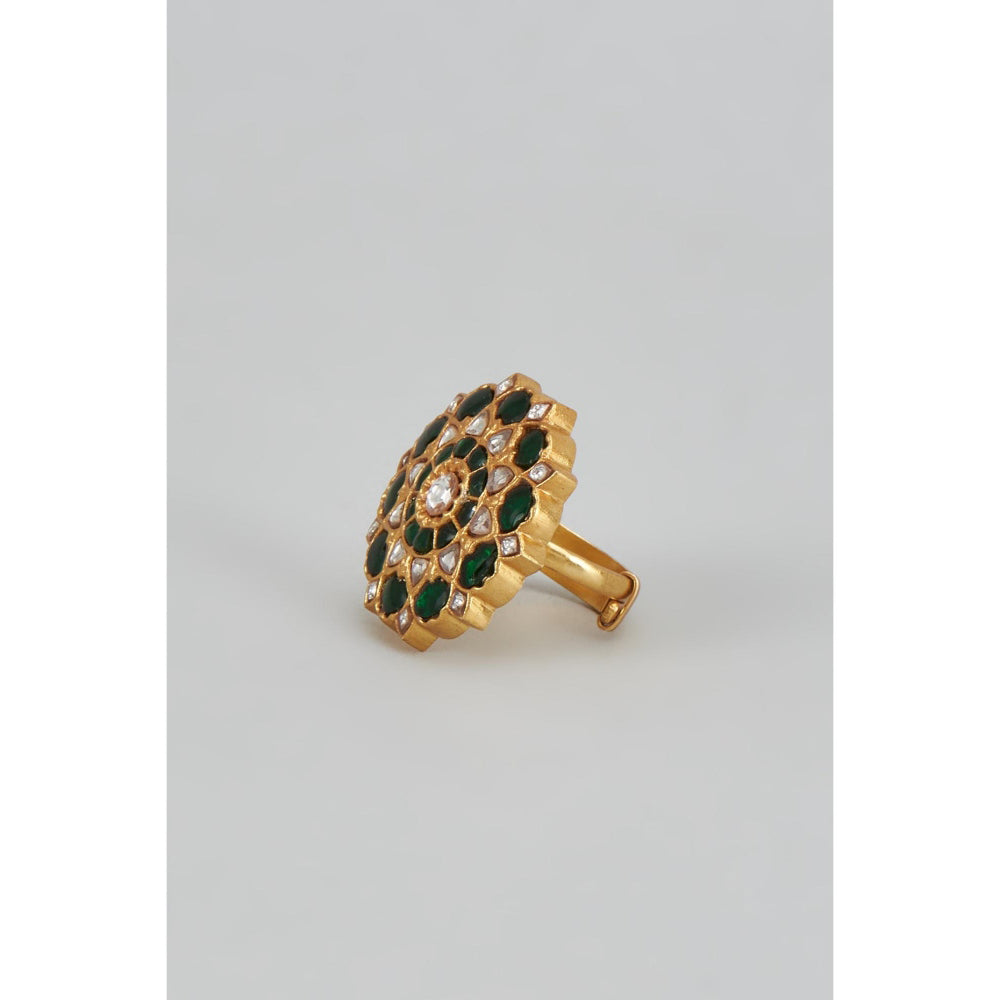 KARISA DESIGNS Phool Kundan Ring