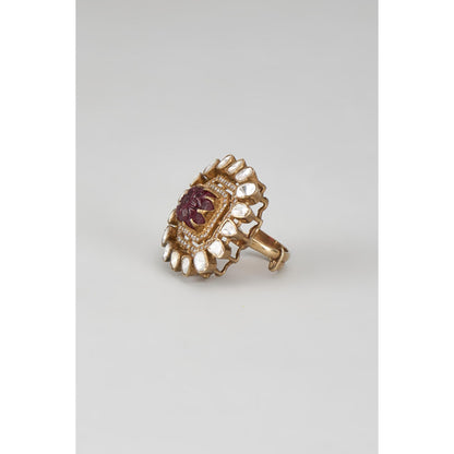 KARISA DESIGNS Shiraaz Moissanite Ruby Ring