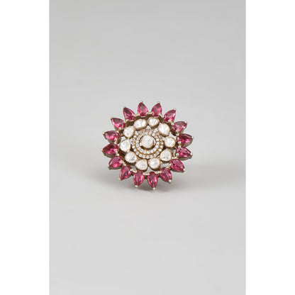 KARISA DESIGNS Yantra Moissanite Tourmaline Ring