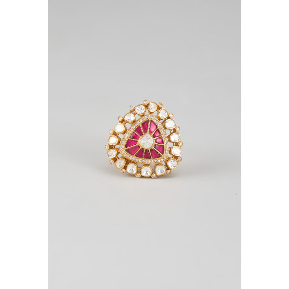 KARISA DESIGNS Almora Moissanite Red Ring