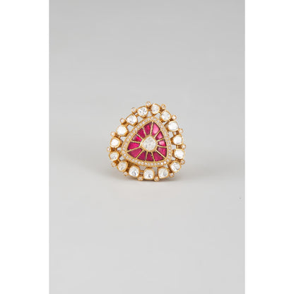 KARISA DESIGNS Almora Moissanite Red Ring