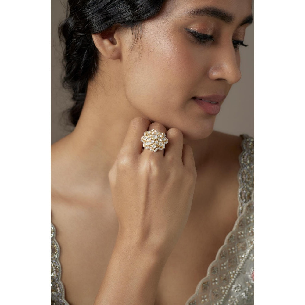 KARISA DESIGNS Floral Moissanite Ring