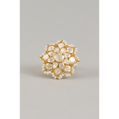 KARISA DESIGNS Floral Moissanite Ring