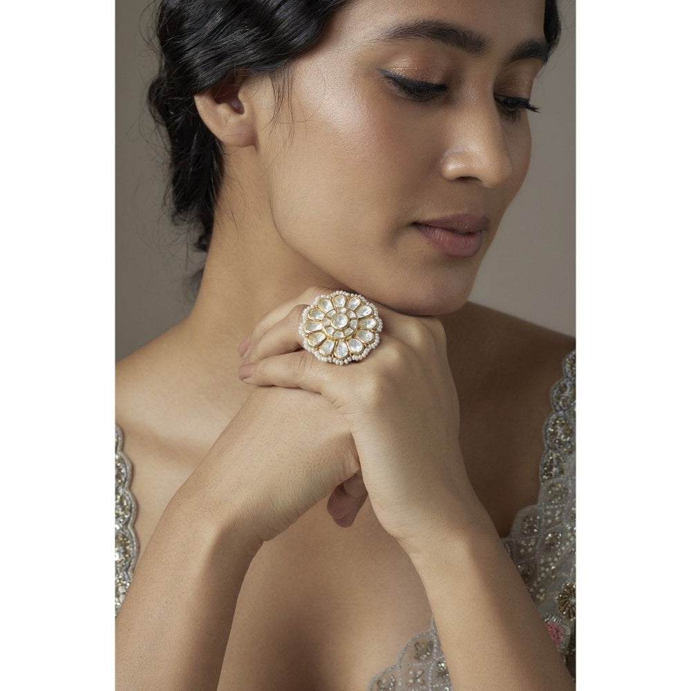 KARISA DESIGNS White Preet Moissanite Ring
