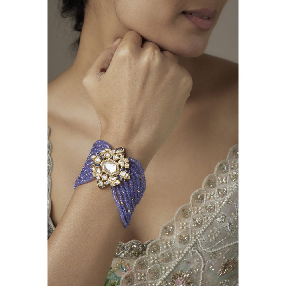 KARISA DESIGNS Teej Blue Moissanite Bracelet
