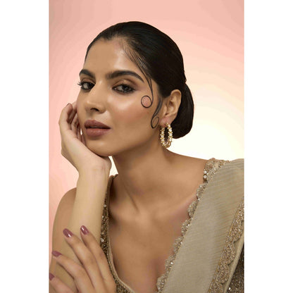 KARISA DESIGNS White Krisha Moissanite Hoops