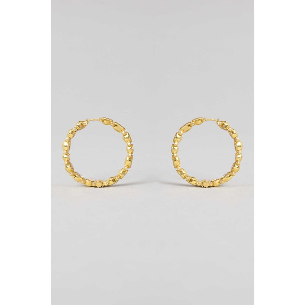 KARISA DESIGNS White Krisha Moissanite Hoops